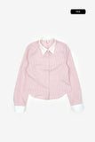 Caelum collar striped shirt