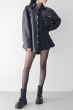 (Unisex) UP Overfit Leather Jacket
