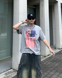 USA Flag Crop Short Sleeve Tee