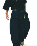 [AG] Long Tuck Wing Balloon Denim Pants