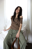 Miller Net Off-Shoulder Top