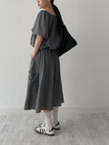 [Setup Available] Denma Cargo Banding Flare Skirt