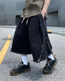 Western Tassel Line Bermuda Denim