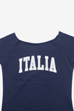 Italia applique raglan tee