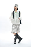 Bubble dot frill skirt