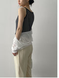 Dog Stripe Boat Neck Sleeveless