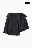 Scon unbalance wrap skirt