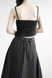 Lucky Back Slit Unbalanced Sleeveless