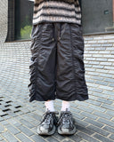 Nylon Shirring Bermuda Pants