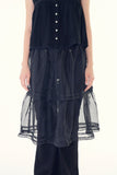 Moniz sheer midi skirt