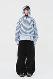 (W) Mush Striped Zip Hoodie