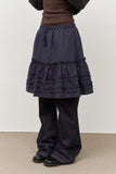 (W) Bunny Checked Skirt