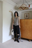 Hash ruffle shirring sleeveless