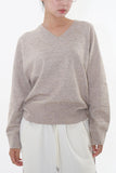 Sober wool v-neck knit