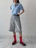 Color Tencel Rib Knee Socks
