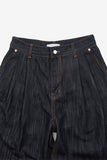 Myro pin-tuck selvage denim pants