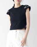 Lenna shoulder zipper t-shirt