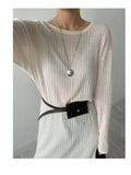 Note Two Way See-Through Knit One Piece