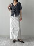 Rivet Cotton Curved H-Line Skirt