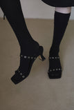 Eyelet Square Mule