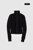 Elixir high-neck shirring zip-up