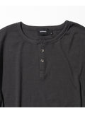 RIBBED HENLEY NECK LONG SLEEVE