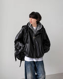 Symposium Hood Leather Jacket
