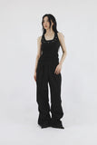 Tie Wrap Pintuck Pants