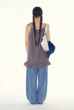 Sage wide denim pants