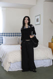 Off-pleated slacks pants