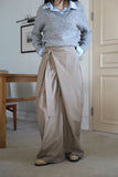 Brushed) Belu wrap wide pants