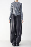 (Unisex) Hessian Brushed Pin Tuck Pants