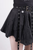 Pia Unbalanced Belt Skirt
