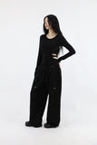 Side belt slim tee