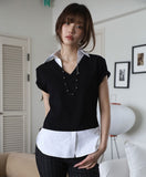 Lier Double Collar Short Sleeve Tee