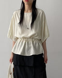 [Short sleeve ver.] Julie Frill Round Neck Blouse
