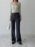 Oboe V-neck See-through Crop Cardigan