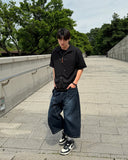 Embroidered Lettering Bermuda Pants
