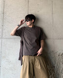 Cut Off Pigment Crop Short Sleeve T-Shirt