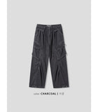 Belted Dyeing Cargo Pocket Pants