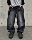 Curve Line Tuck Denim