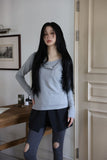 Brushed) Snap Cozy T-shirt