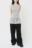 (W) June Shirring Sleeveless