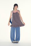 Sage wide denim pants