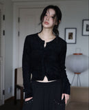 Rabbit Crop Fur Cardigan