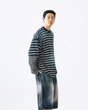 Washed Stripe Layerd Long Sleeve
