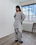 ONE-TUCK WIDE SWEAT PANTS