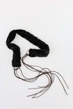 Mink fur strap belt