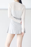 Rona flare cardigan + sleeveless one piece set