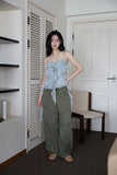 Wave ruffle chiffon sleeveless